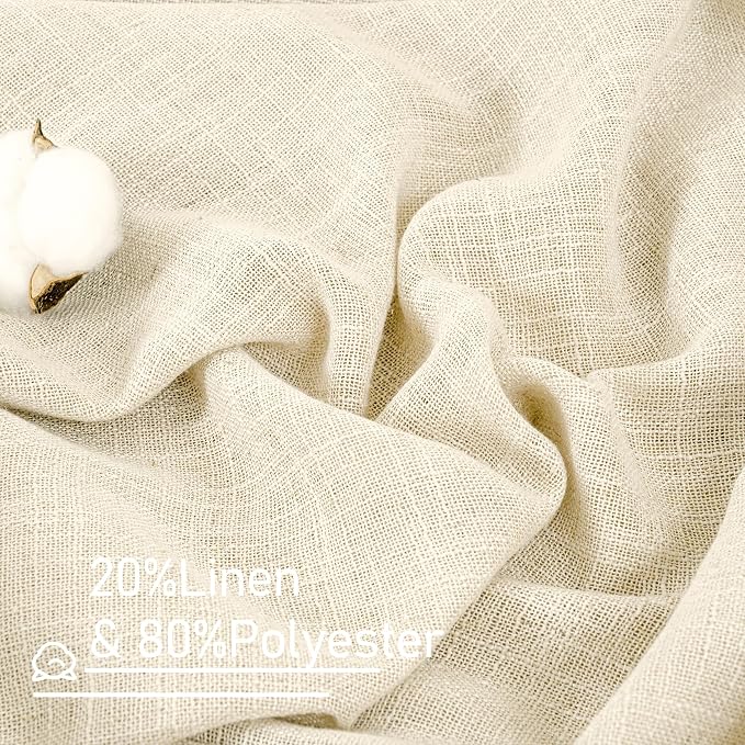 Living Room Sheer Linen Curtains 90 Inch - Image 2