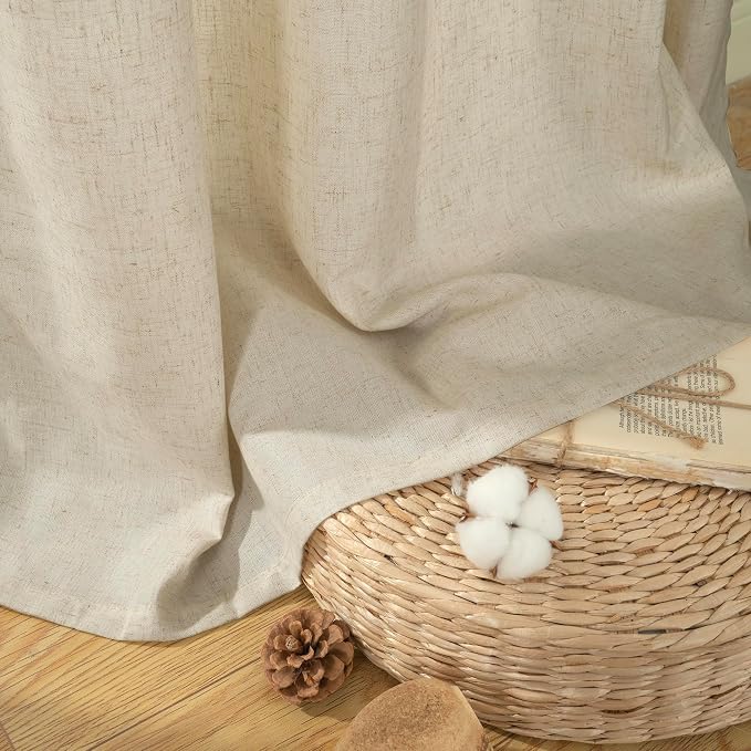 YoungsTex Extra Long Linen Curtains 95 Inch Length - Image 6