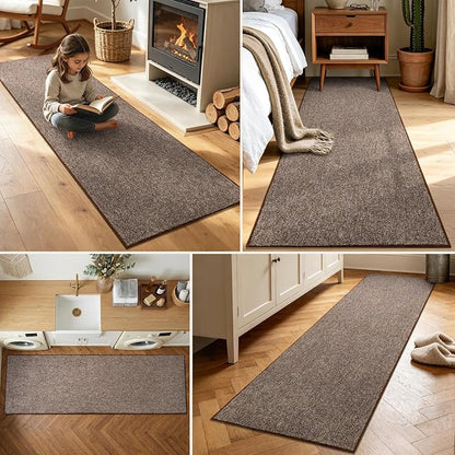 2x6 Coffee/White Runner Rug Washable Non-Slip - Image 3