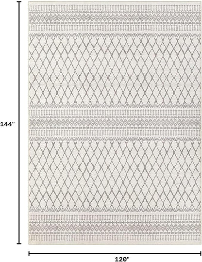 cotiled Boho 10x12 Area Rug for Living Room: Large Moroccan Washable Rug | - Image 2
