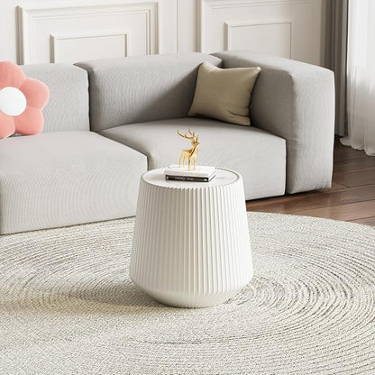 Modern Marble Nesting Coffee Table Set of 2, 26.77" Cup Shaped Coffee and End - Image 6