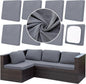 8Pcs Outdoor Cushion Covers, Elastic Patio Cushion Covers | Washable, by dreahoteztil