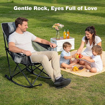 SUNNYFEEL Oversized Rocking Camping Chair, Fully Padded Patio Chair - Image 6