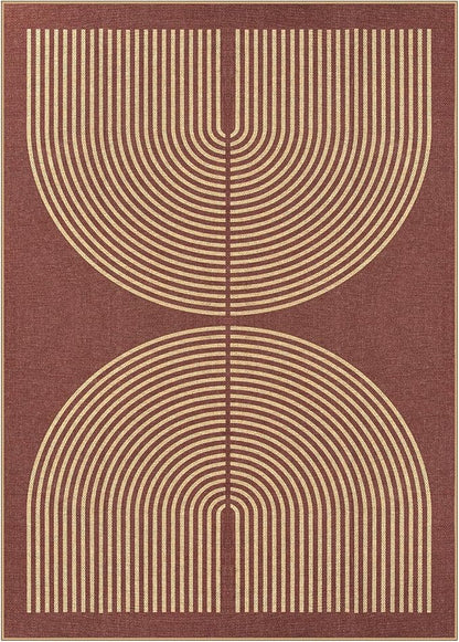 Lahome Modern Rainbow Easy Jute Outdoor Rug 5x7 - Image 7