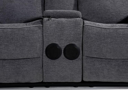 Betsy Furniture Soft Microfiber Manual Reclining Loveseat - Image 6