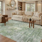 Soalmost Abstract Area Rug 6x9 for Living Room Washable Rugs Green/Ivory | by Soalmost