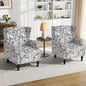 Pia Ricco Set of 2 Floral Accent Chairs, High Back Upholstered Armchairs by PiaRicco