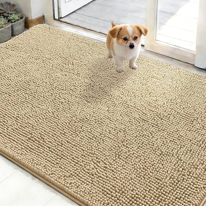 OLANLY Dog Door Mat for Muddy Paws 50x30, Super Absorbent Chenille Mud Mat | by OLANLY