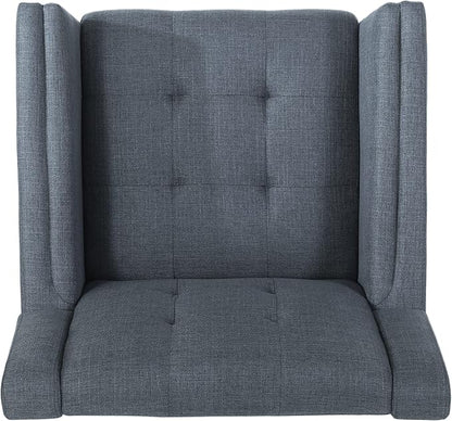 Christopher Knight Home Evelyn Mid Century Modern Fabric Arm Chair, Dark Gray - Image 8