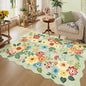 DUKINO 4x6 Area Rug, Non Slip Floral Washable Rug by DUKINO