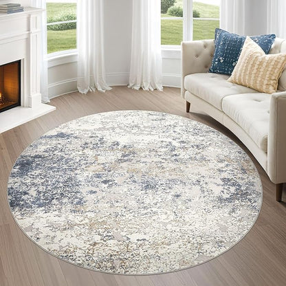 DMOYEST 6ft Round Area Rug Living Room Rugs by DMOYEST