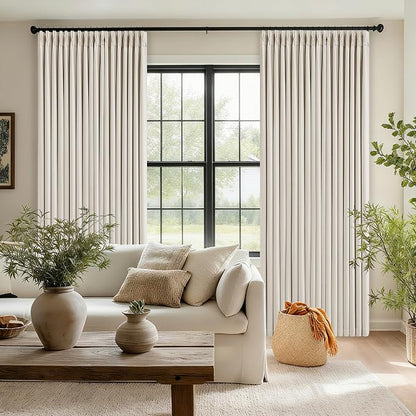 Natural Pinch Pleat Extra Long 120 Inch Blackout Curtains - Image 7