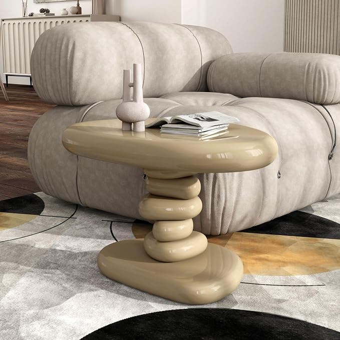 24/7 Shop at Home Kavren Modern 22-inch Oval Glossy Pedestal End Table - Image 3