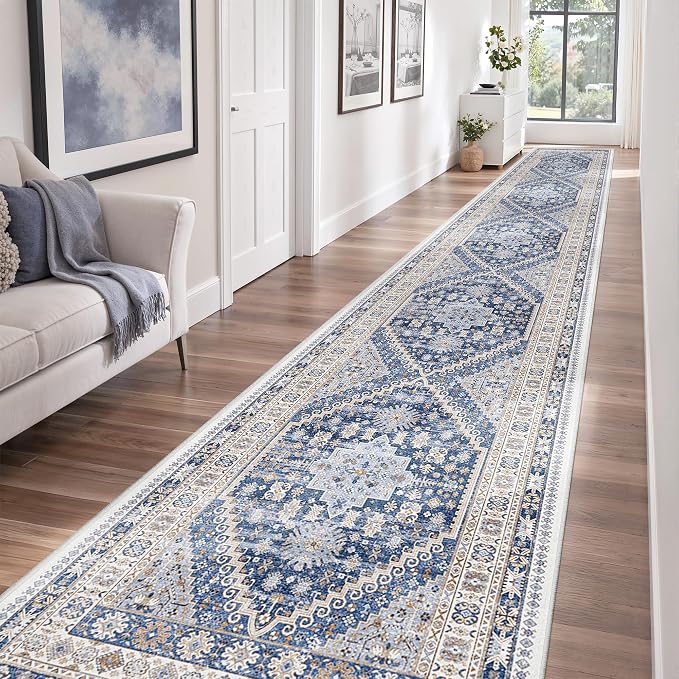 2'6 x 16' Runner Rug Non Slip, Washable Kitchen Rugs, Living Room, Extra Long - Image 9