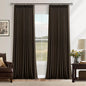 Extra Long 120 Inch Blackout Chocolate Brown Curtains by Twodrapes