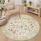 DUKINO 5ft Round Rug, Washable Animal Non Slip Circle Area Rug, Non-Shedding by DUKINO
