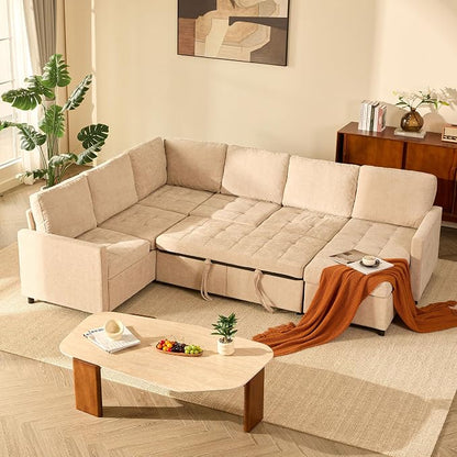 GOSUHI 107" Sleeper Sofa, Set of Modular Pieces by GOSUHI
