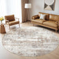 LOONGRUG Round Rug 5x5 Washable Neutral Modern Circle Area Rugs Brown | by LOONGRUG