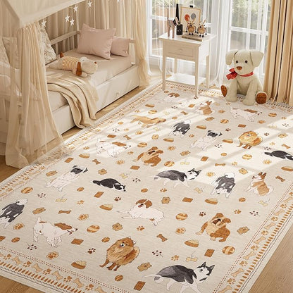 DUKINO 8x10 Area Rug, Washable Dog Rugs - Image 3