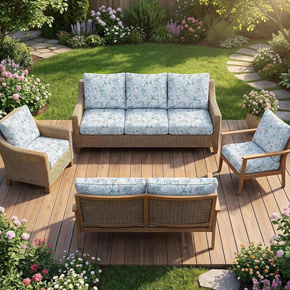 14Pcs Patio Cushion Covers Stretch Outdoor Furniture Protector Slipcovers | - Image 6