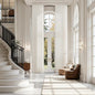 Ivory White Linen 144 Inch Curtains by Nanspring