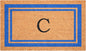 Calloway Mills 152972436C Blue Border 24" x 36" Monogram Doormat by Callowaymills