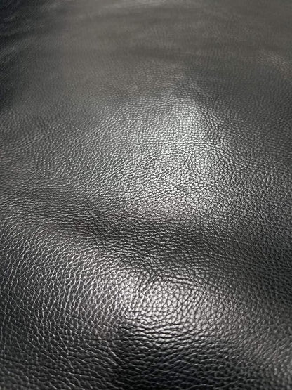 NAT Leathers | Black Pebbled Soft Faux Leather Fabric Material Sheet PU | 10 - Image 3