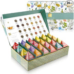 Teabloom - World's Finest Pyramid Tea Collection, 24 Varieties of USDA Certified Organic Teas - Black, Green, White, Oolong & Herbal Tea Blends