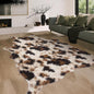 Faux Fur Cowhide Rug: Fluffy Cow Print 5.2x7 Feet Washable Cow Hide Rug by WARMHAVEN