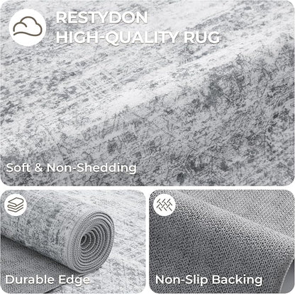 2'6 x 8' Runner Rug Non Slip, Washable Kitchen Rugs, Nursery Room, Soft Runner - Image 8