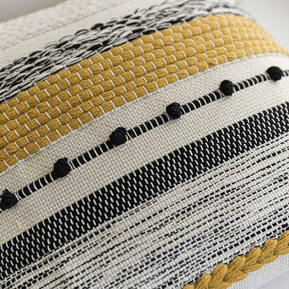 Yellow Mustard Decorative Throw Pillow Cover 20x20 Square Boho Accent - Image 3