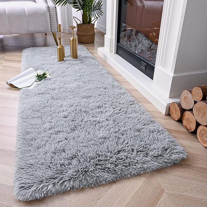 Chicrug Soft Runner Rugs for Bedroom Living Room Plush Fluffy Rug 2x5 | Shag - Image 2