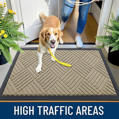 OLANLY Front Door Mat Outside Entrance 59x34, Waterproof Heavy-Duty Doormat | - Image 6