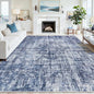 9x12 Washable Area Rug for Living Room Bedroom: Non-Slip Modern Navy Blue | by Oriannal