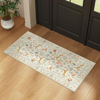 DUKINO 2x4 Rug for Entryway, Animal Washable Runner Rug for Kitchen, Low Pile - Image 7