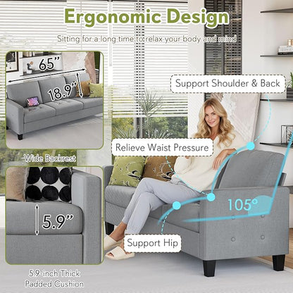 STHOUYN 73" W 3 Seater Couch - Image 6