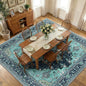 RELEANY Washable Area Rug, Square 10'x10', Teal | Non-Slip, Water Repellent by RELEANY