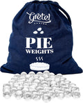 Glass Pie Weights for Baking | Better Than ceramic beads! Dust Free Borosilicate Glass | Large Quantity 2.5 Pounds | Drawstring Storage Bag | Essential baking tools and pie making accessories