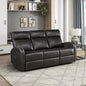 Lexicon Manual Reclining Sofa, Faux Leather Recliner Sofa, Wall Hugger by Lexicon