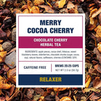 Tiesta Tea - Merry Cocoa Cherry Loose Leaf Tea, Chocolate Cherry Herbal Blend, Non-Caffeinated, Brew Hot or Iced, Makes up to 25 Cups, Resealable Bulk Pouch, 2 Ounce
