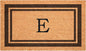 Calloway Mills 152982436E Brown Border 24" x 36" Monogram Doormat by Callowaymills