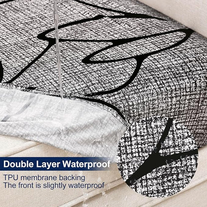 Smiry Waterproof Patio Cushion Covers, Stretch Outdoor Furniture Covers | Couch - Image 2
