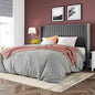 Allewie Full Size Velvet Bed Frame/Vertical Channel Tufted Wingback by Allewie