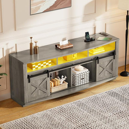 YITAHOME TV Stand for 75/80 Inch TV, Media Furniture TV Table - Image 3