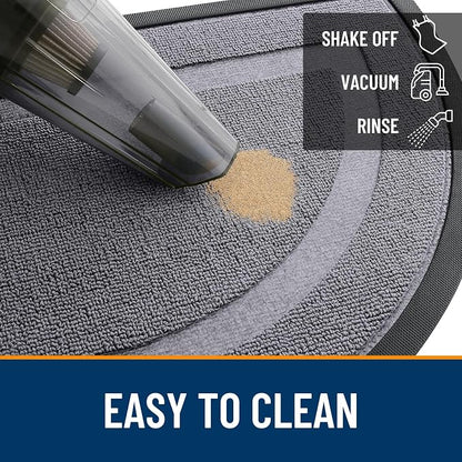 OLANLY Half Circle Front Door Mat Outside 33x21 All-Season Rubber Doormat | - Image 5