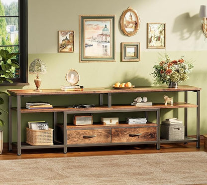 Huuger 63 Inch LED TV Stand for 65 70 Inch TV, Entertainment Center - Image 7