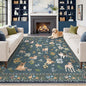 Soalmost Dog 8x10 Area Rugs for Living Room, Washable Soft Rug Navy Blue | by Soalmost