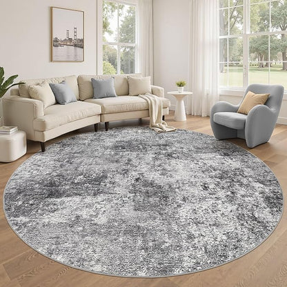 8ft Round Area Rug Living Room Rugs by DMOYEST