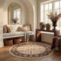 SAFAVIEH Lyndhurst Collection 6' Round Ivory/Black LNH212B Traditional Oriental by Unknown