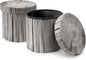 Sorbus Tree Stump Stool, Storage Ottoman 15 Inch Fake Tree Stumps Log Stool by Sorbus